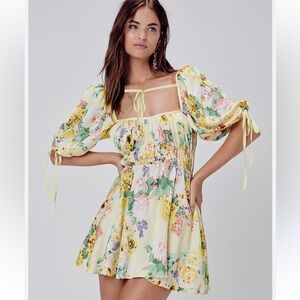 For Love and Lemons Leigh floral mini dress size medium